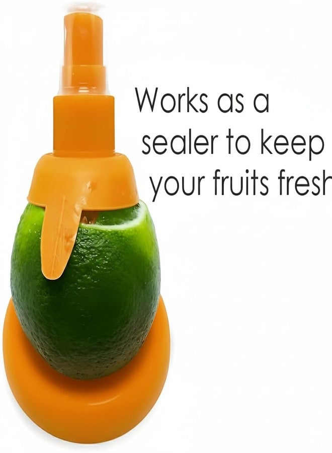 Bexter 3-Piece Citrus Sprayer Set - 2 Lemon & Lime Juice Sprayers with Base Plate - Fresh Fruit Extractor for Salads, Seafood, Veggies & Cocktails (Orange) - Image 5
